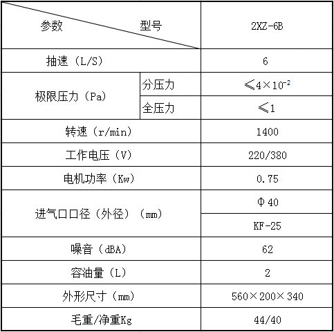 雙級(jí)油封旋片式真空泵